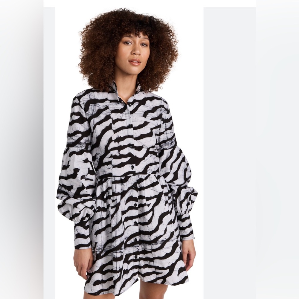 Studio 189 - Monochrome Zebra Pattern Mini Dress